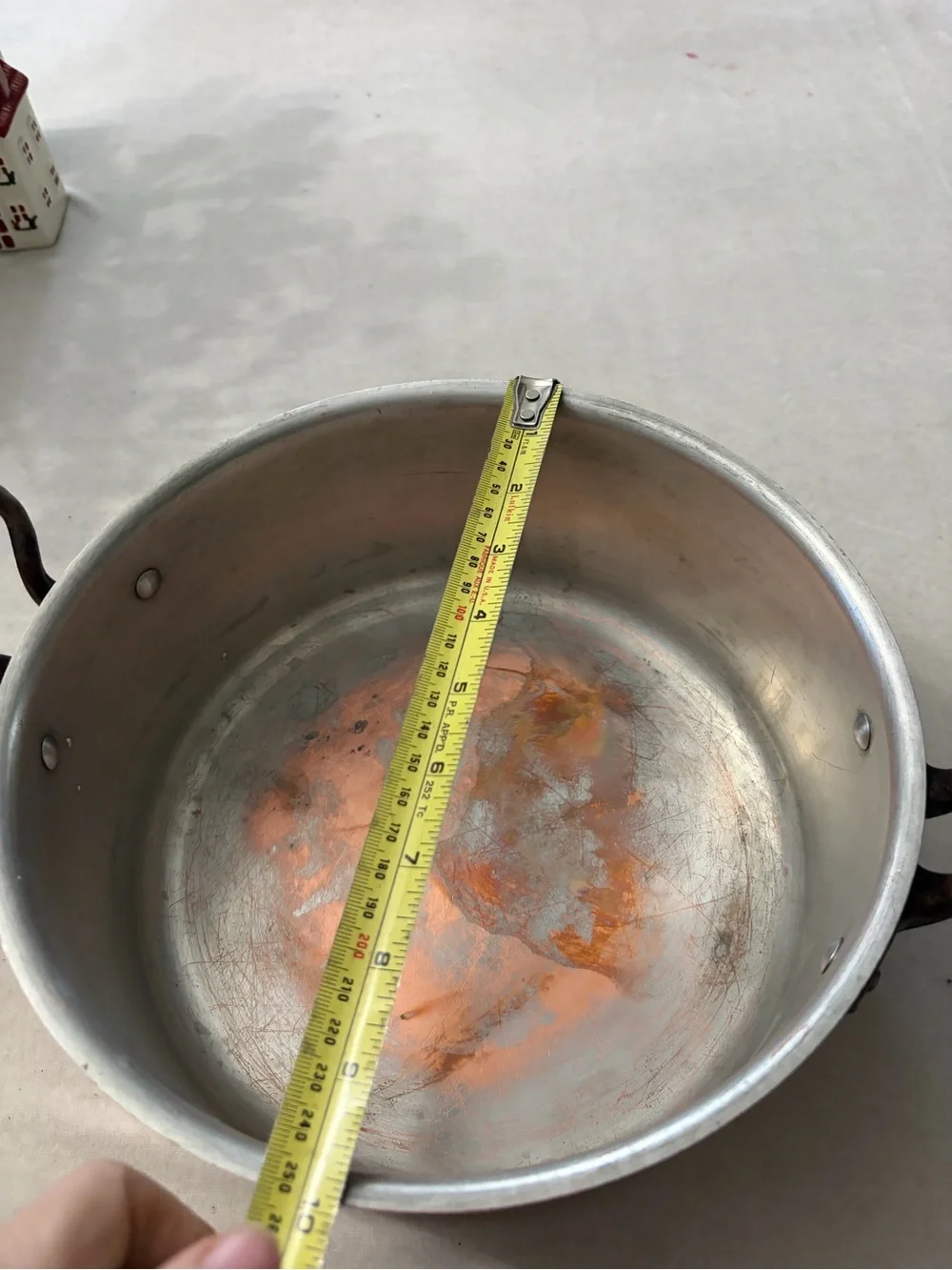 French Copper-Colored Two-Handle Stockpot 10” - Classic Copper Finish need tin
